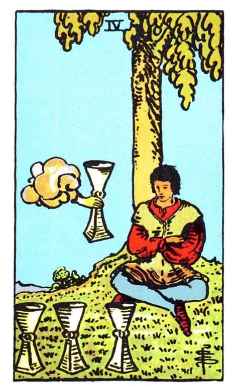 2 copas tarot|four of cups upright meaning.